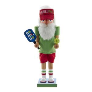 Kurt Adler 12In Wooden Pickleball Nutcracker, Multicolor